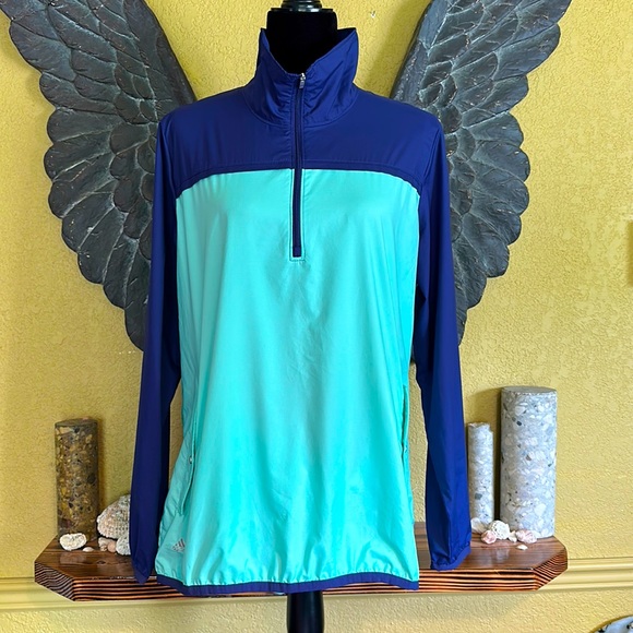 Adidas wind breaker thin quarter Zip - Picture 1 of 8